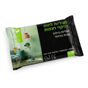 מטליות לחות לניקוי רצפות 10 יחידות בחבילה - 12 חבילות בקרטון